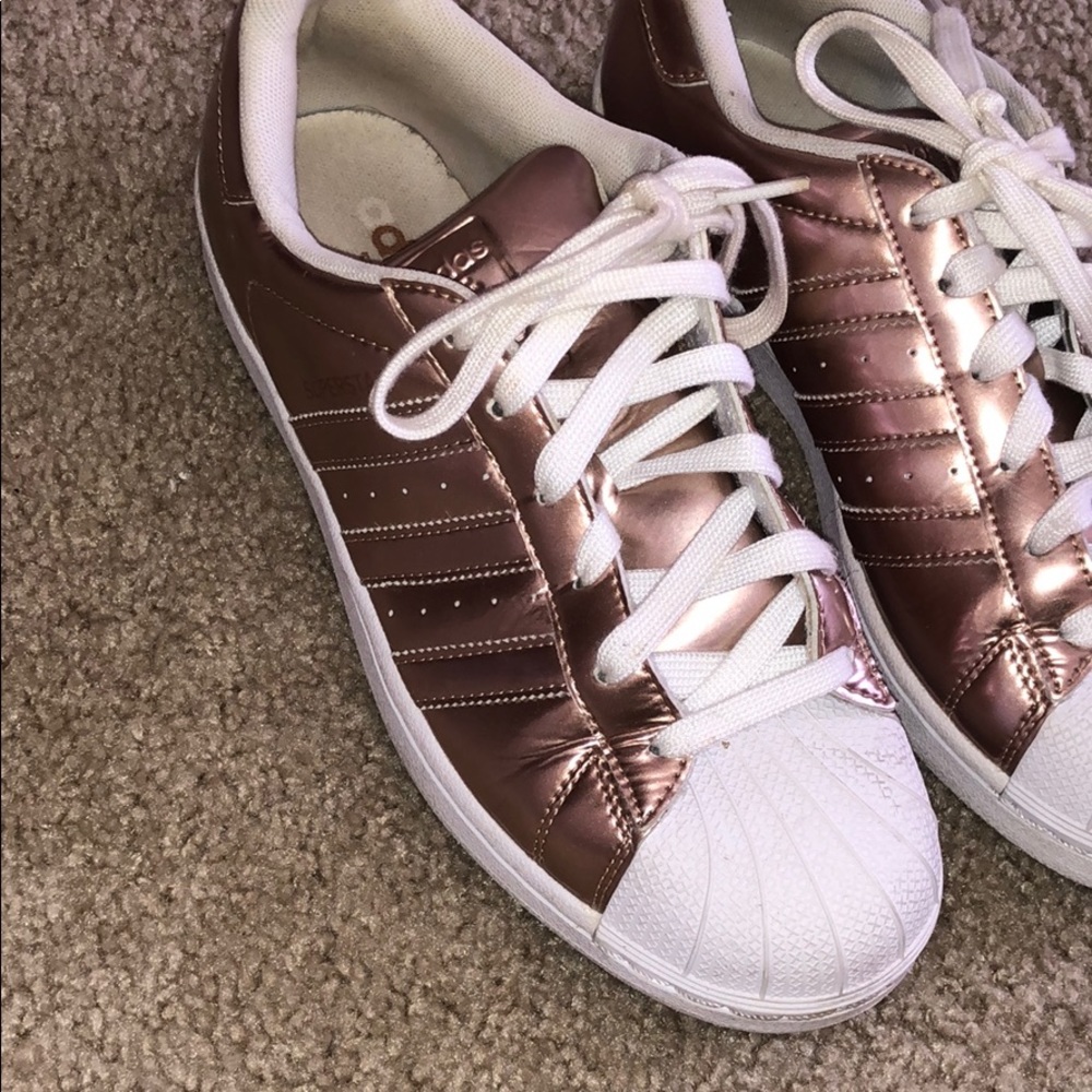 Adidas superstar  chrome pink shoes size 8